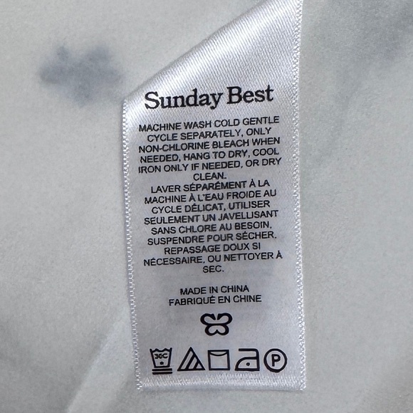 SUNDAY BEST Floral White Slit Dress in size Small - Picture 13 of 13